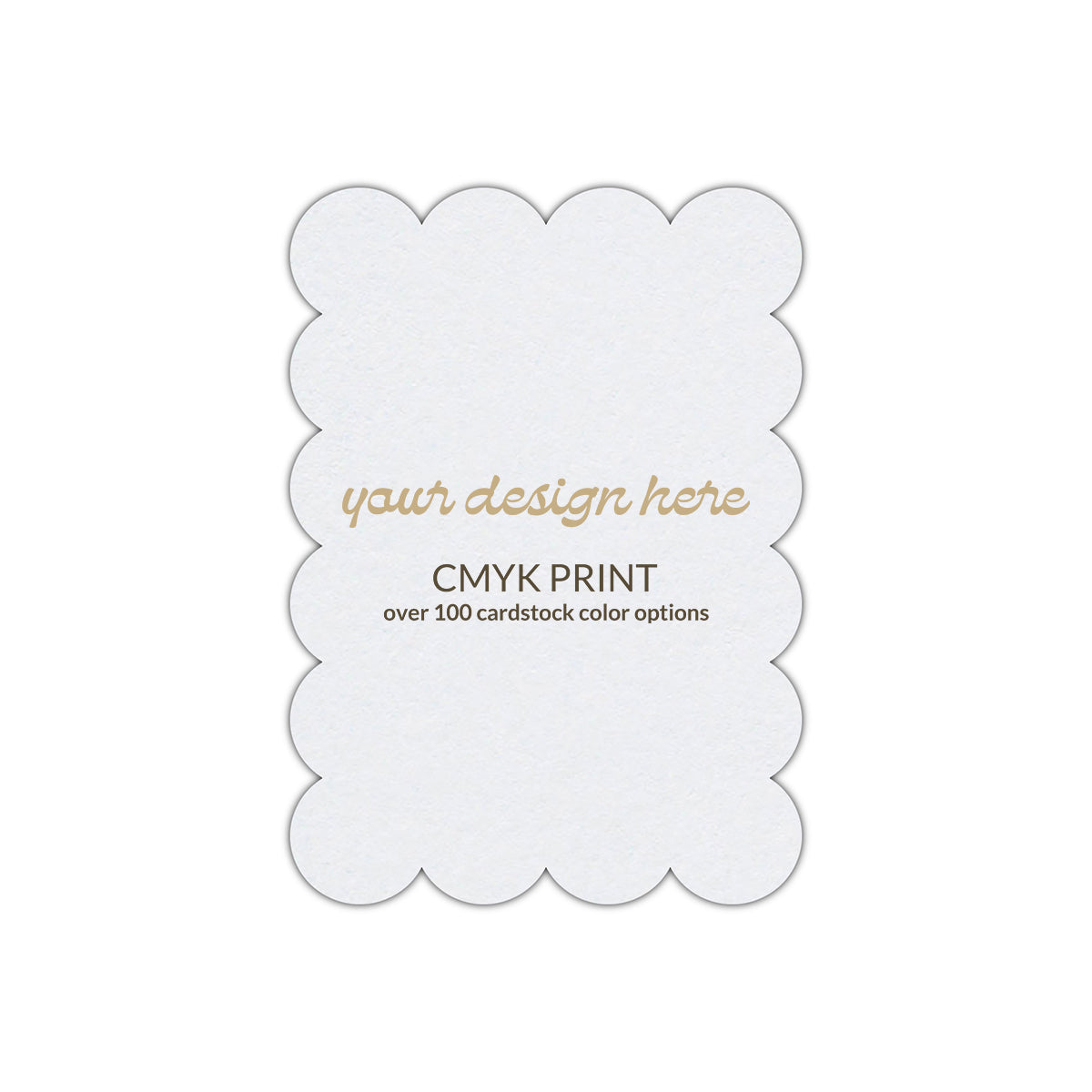 Shape P54 Diecut Card | CMYK Print | 2" x 3"
