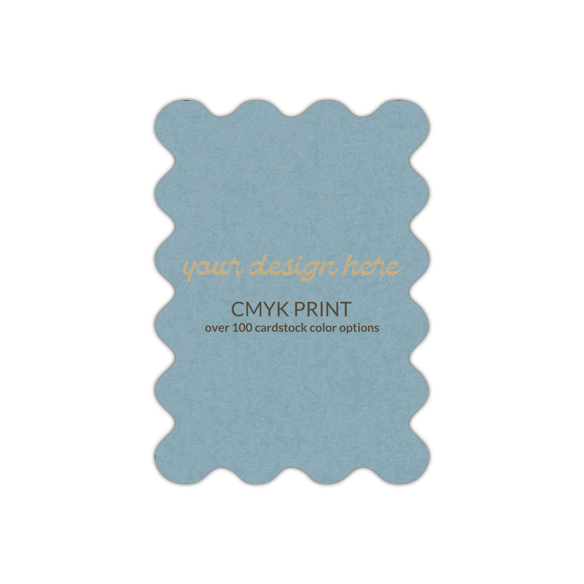 Shape P55 Diecut Card | CMYK Print | 2" x 3"