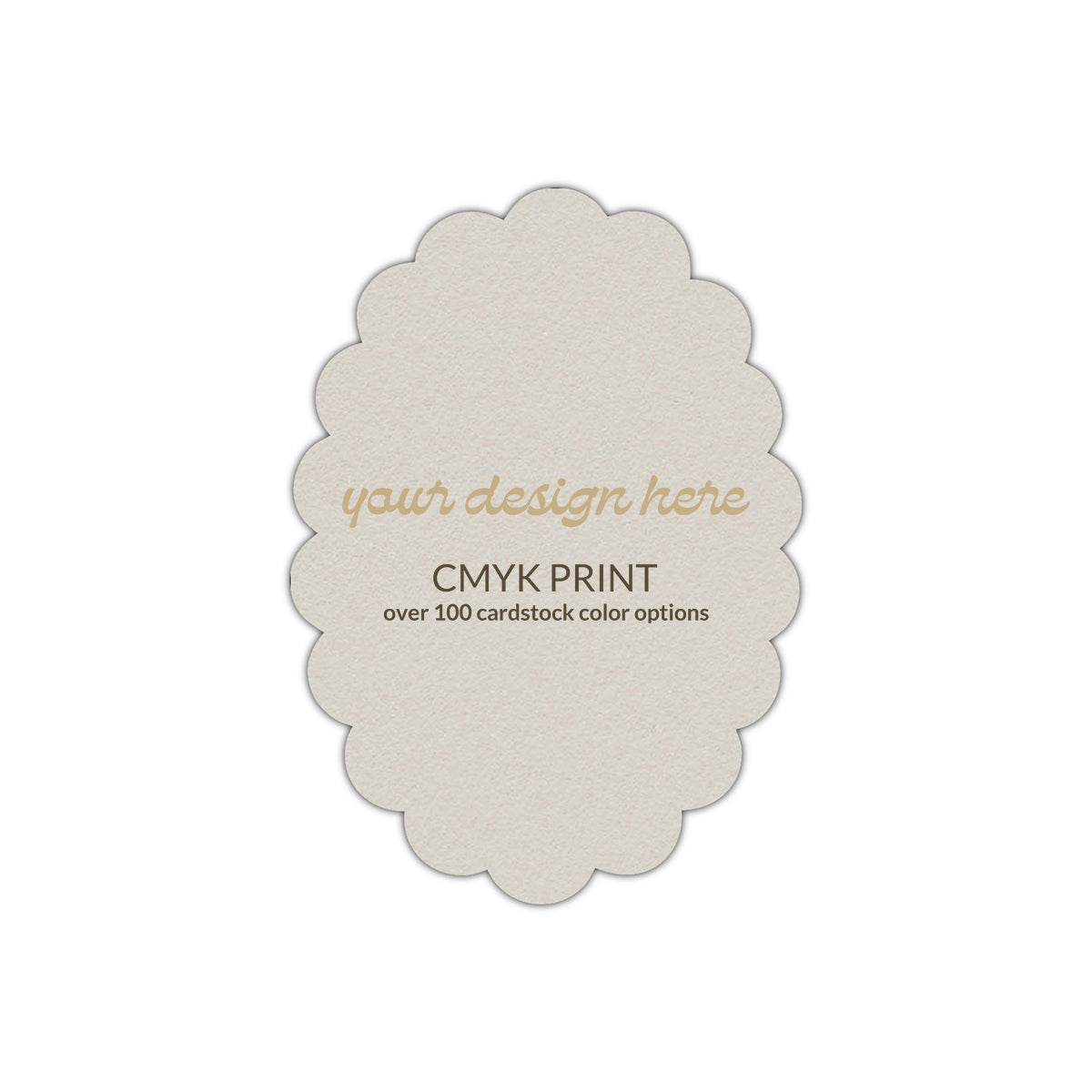 Shape P56 Diecut Card | CMYK Print | 5" x 7"