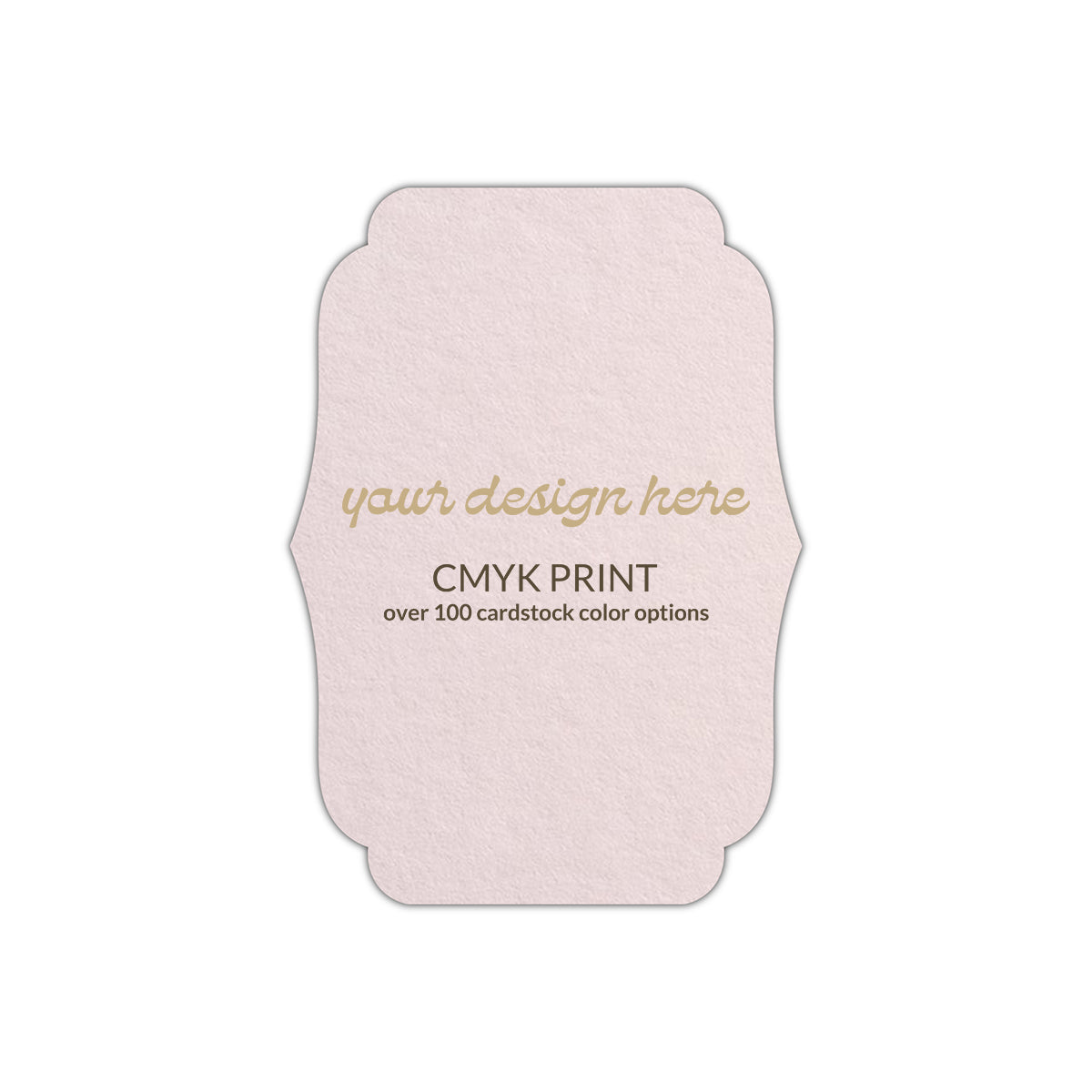 Shape P57 Diecut Card | CMYK Print | 2" x 3"