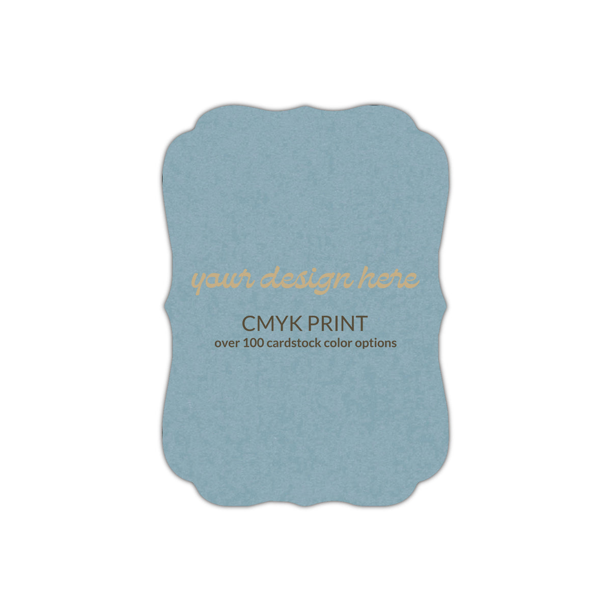 Shape P58 Diecut Card | CMYK Print | 8.5" x 11"