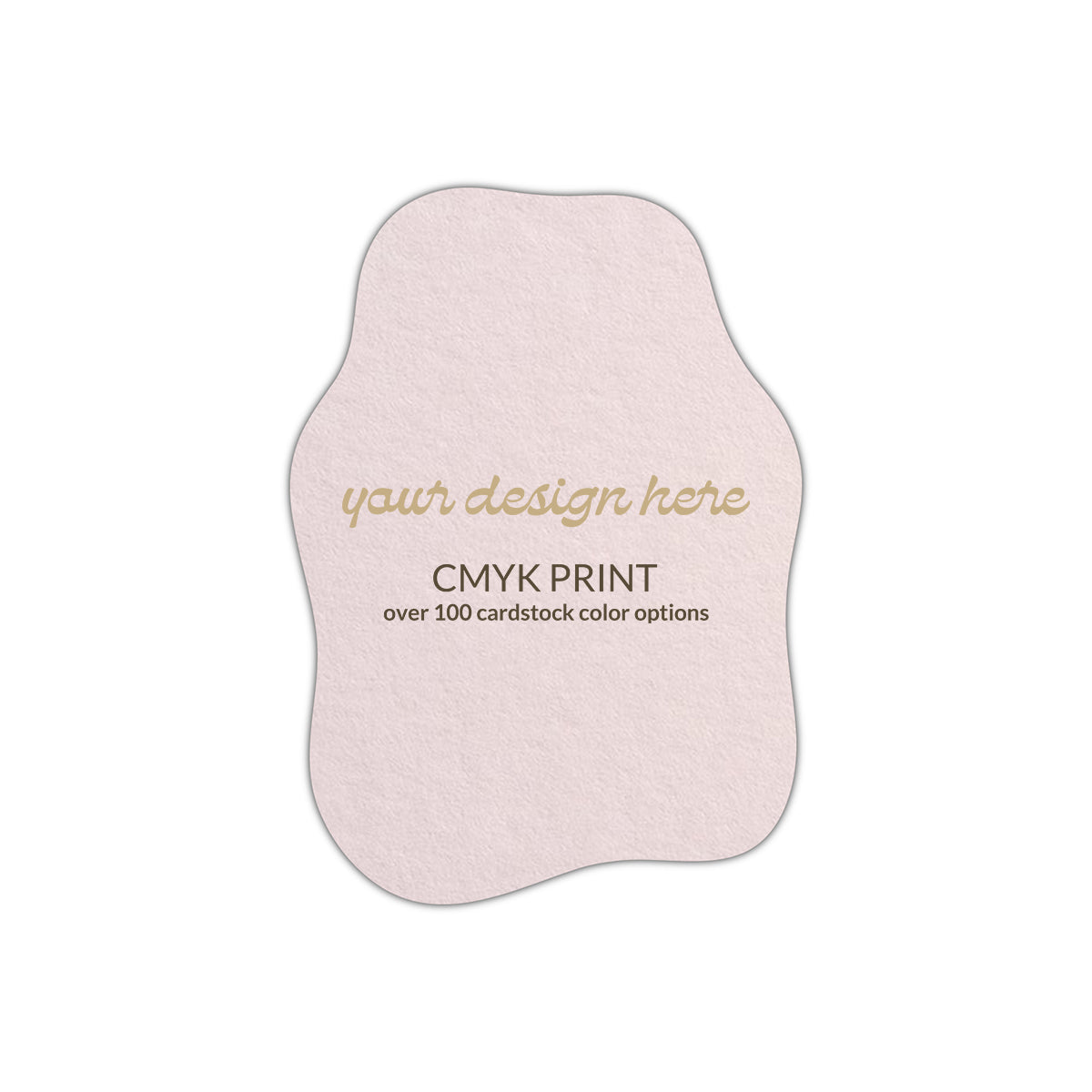 Shape P59 Diecut Card | CMYK Print | 3" x 4"