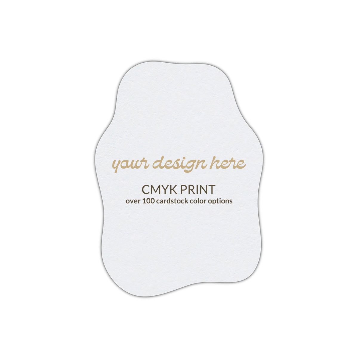 Shape P59 Diecut Card | CMYK Print | 2" x 3"