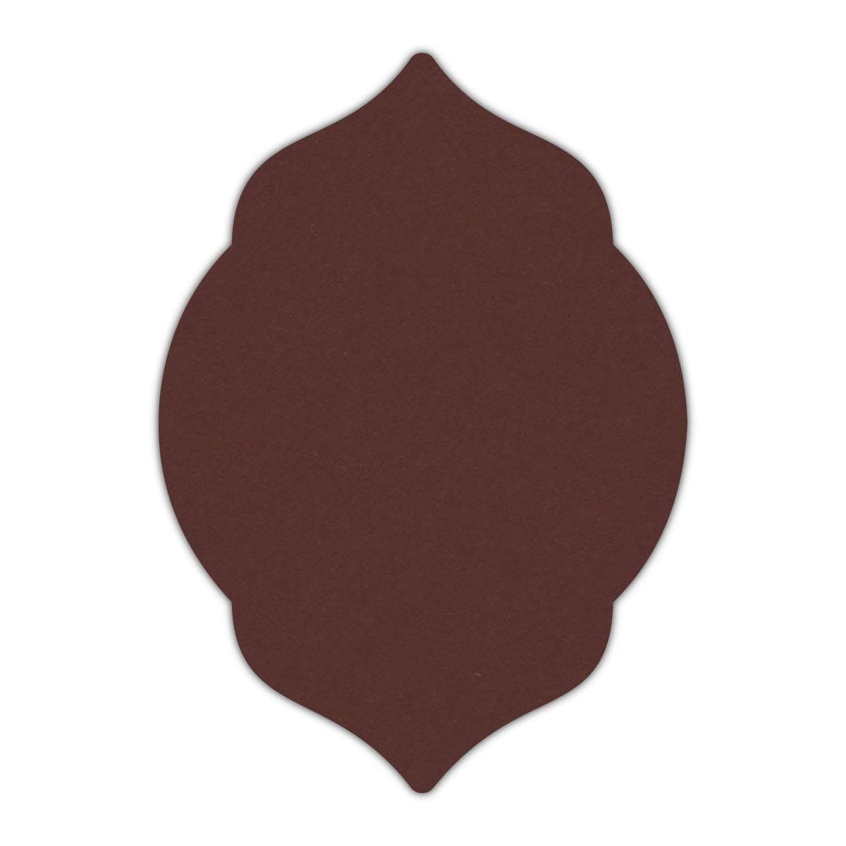 CMYK Print on Port Wine Cardstock | Shape P5 | 2" x 3"