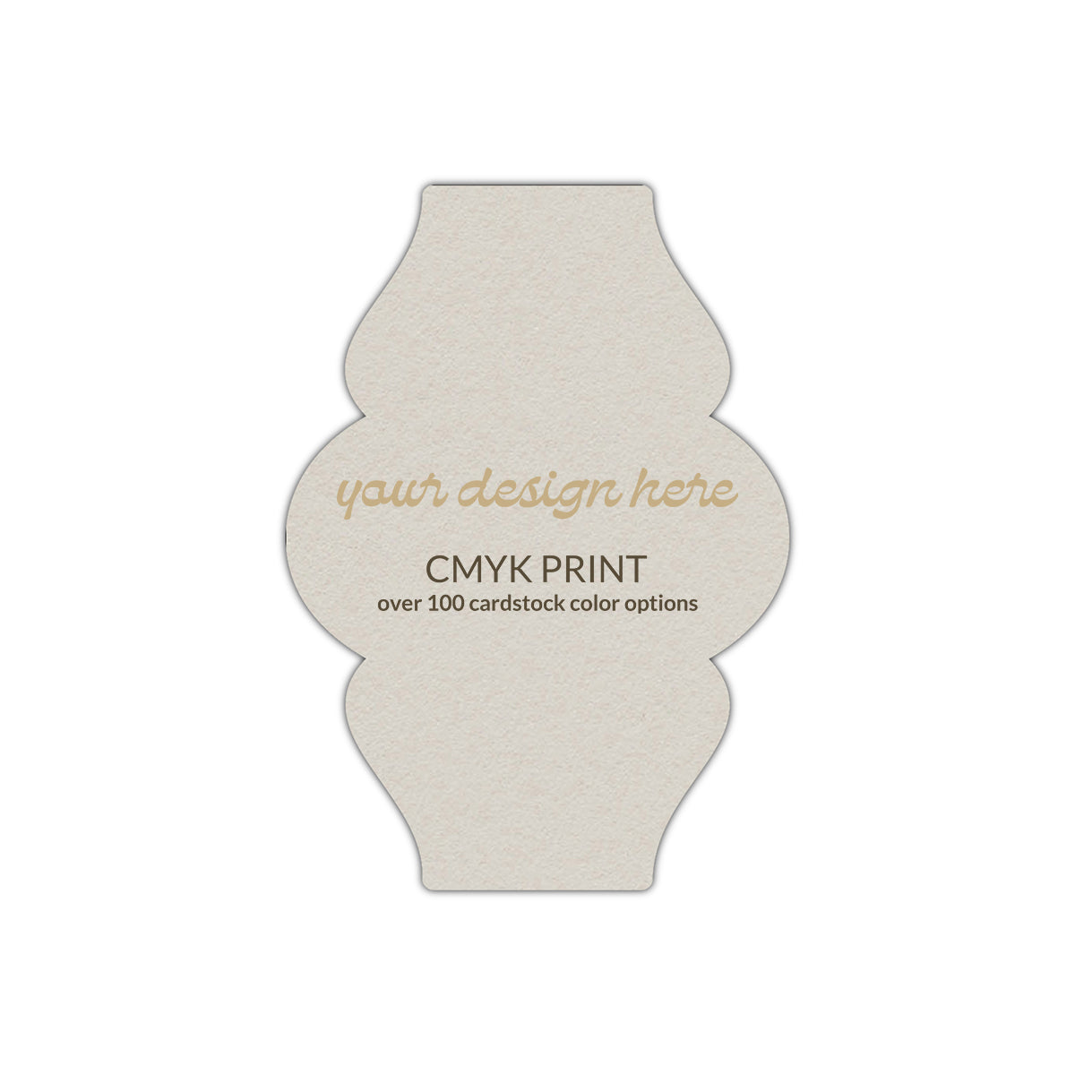 Shape P6 Diecut Card | CMYK Print | 2.5" x 3.5"