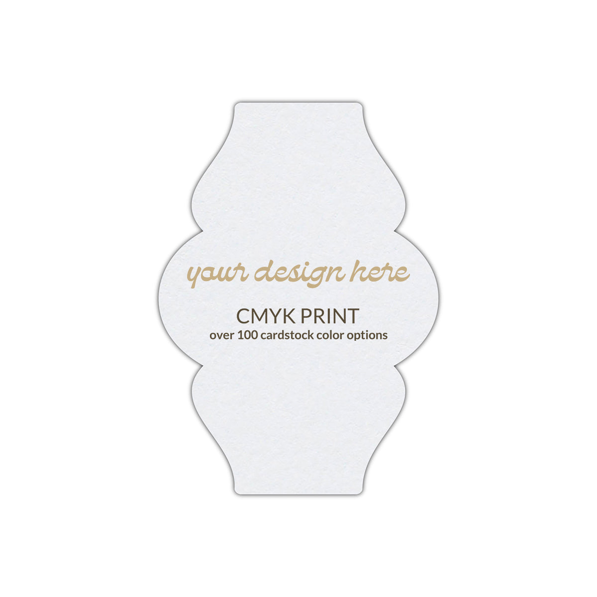 Shape P6 Diecut Card | CMYK Print | 3" x 4"
