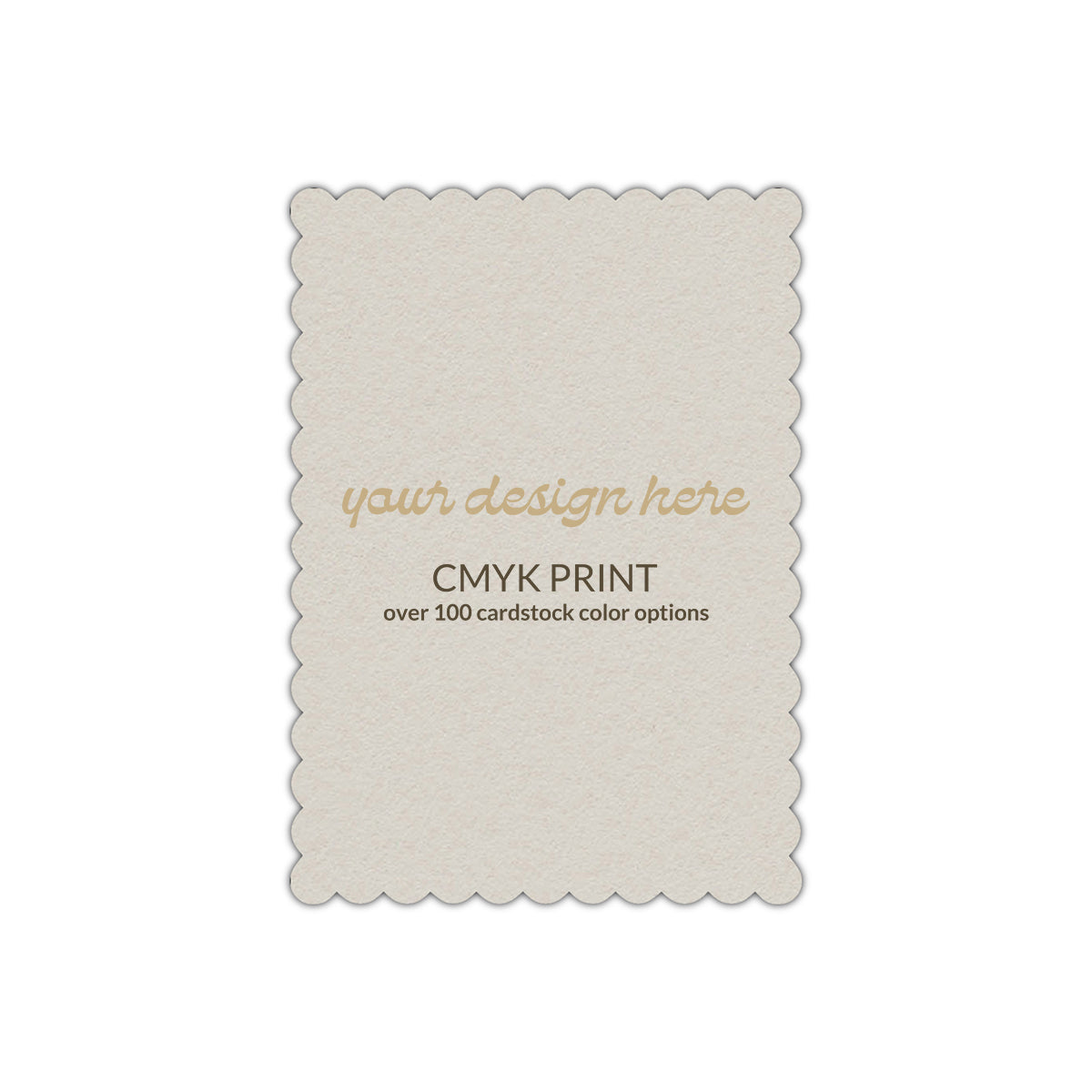 Shape P60 Diecut Card | CMYK Print | 3" x 4"