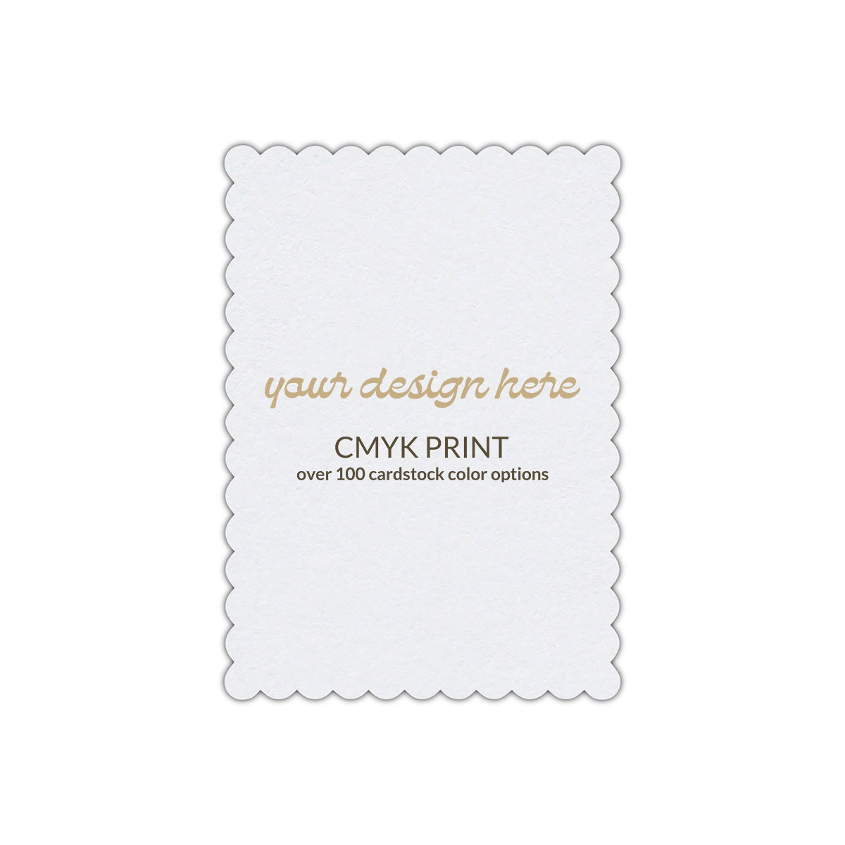 Shape P60 Diecut Card | CMYK Print | 3" x 5"