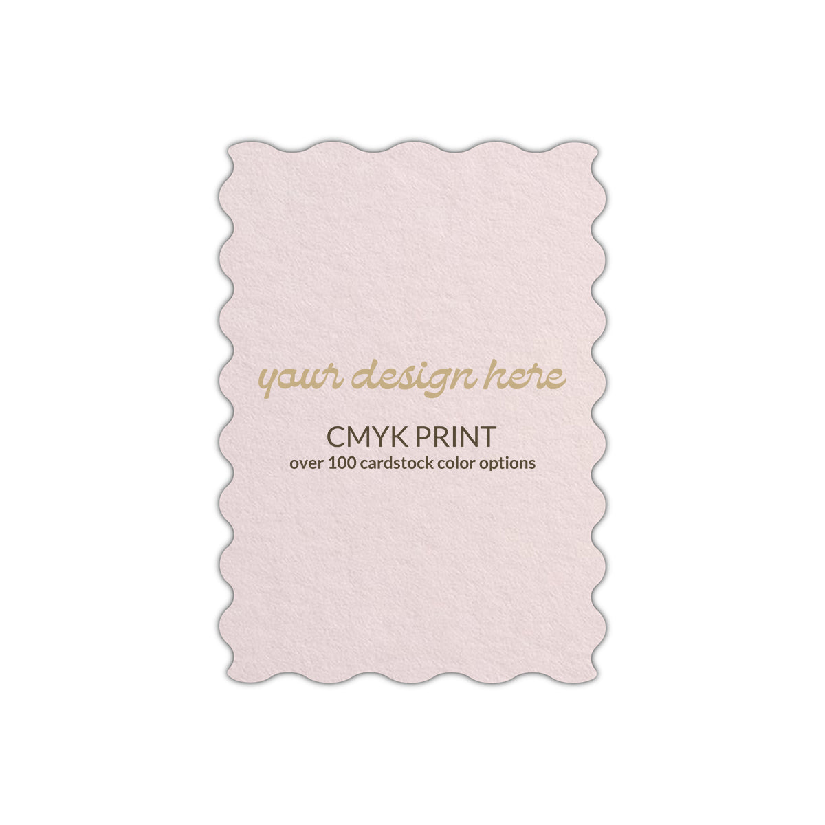 Shape P64 Diecut Card | CMYK Print | 3" x 4"