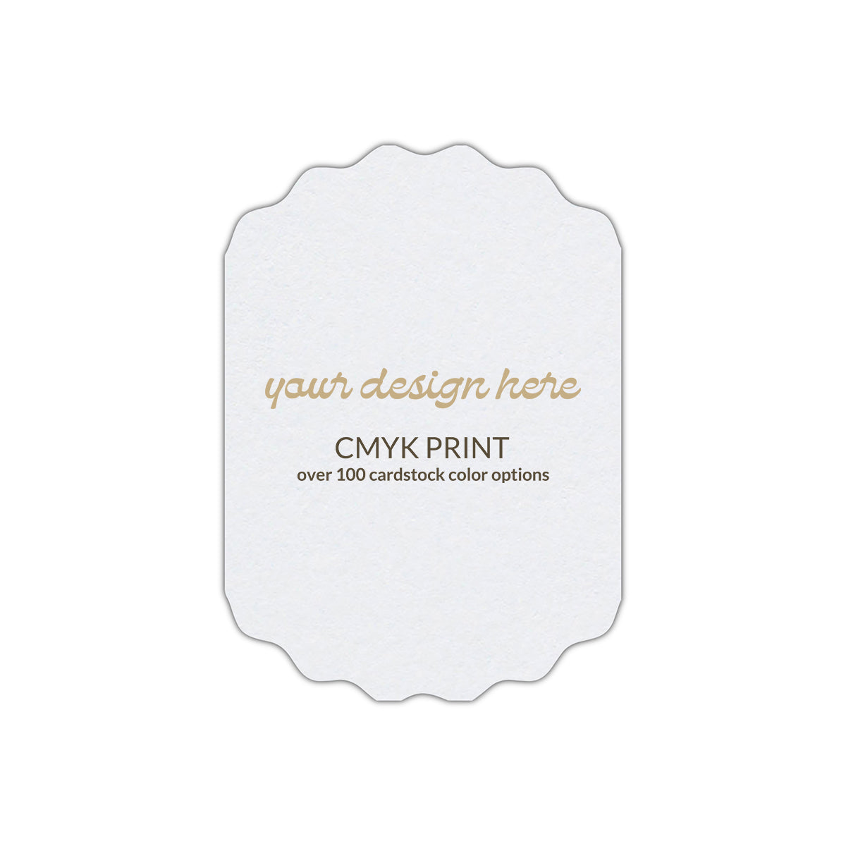 Shape P66 Diecut Card | CMYK Print | 3" x 4"