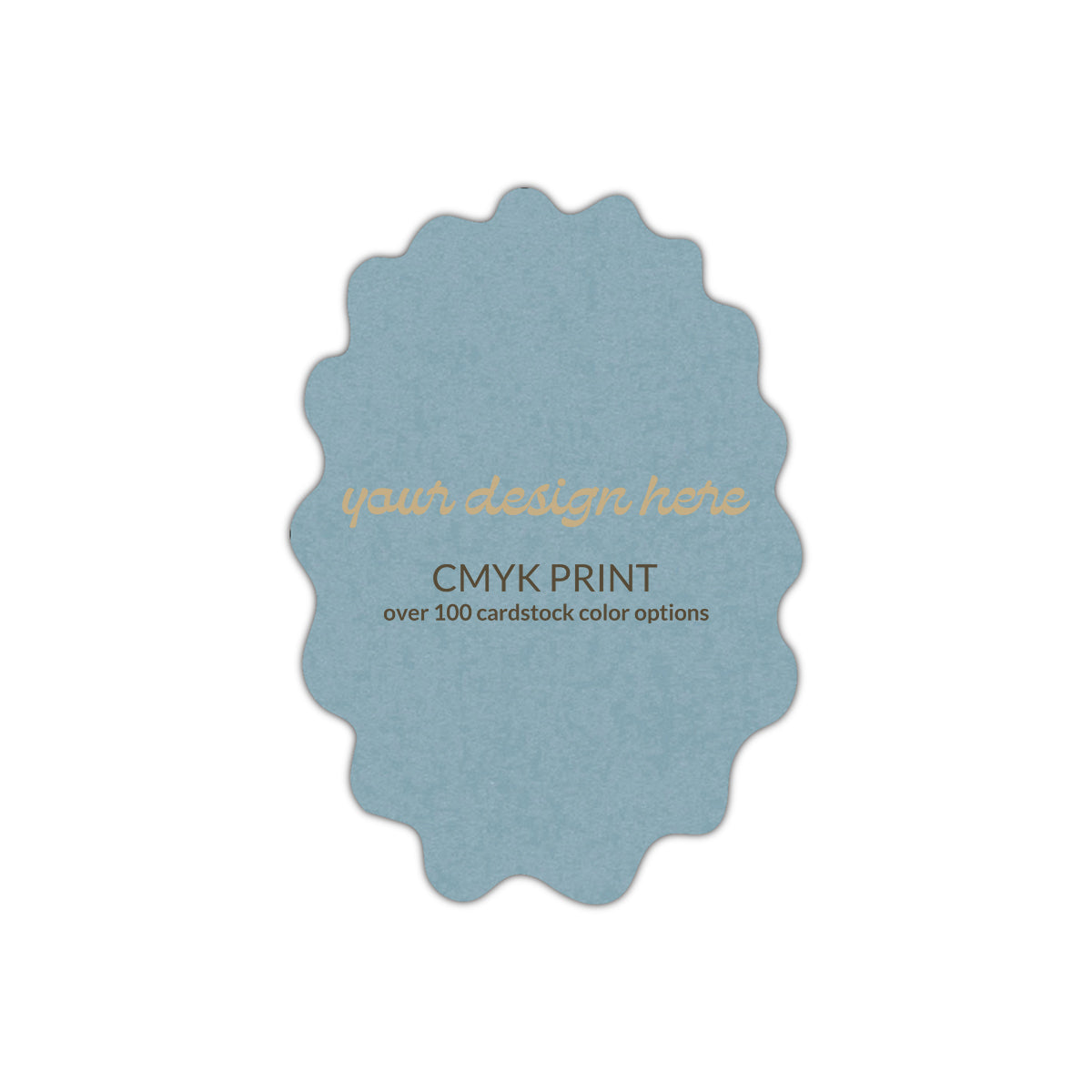 Shape P67 Diecut Card | CMYK Print | 3" x 4"