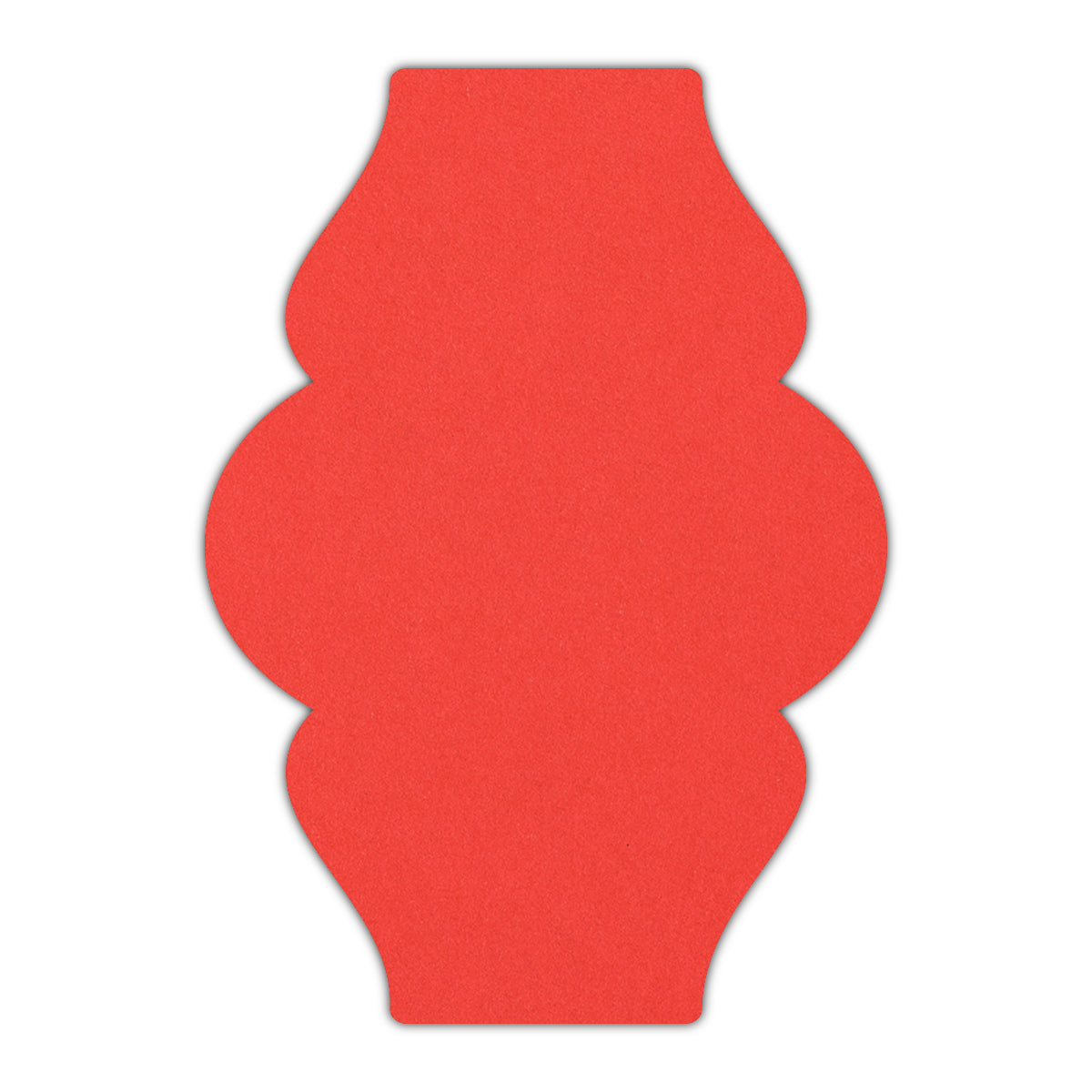 CMYK Print on Bright Red Cardstock | Shape P6 | 3.5" x 5"