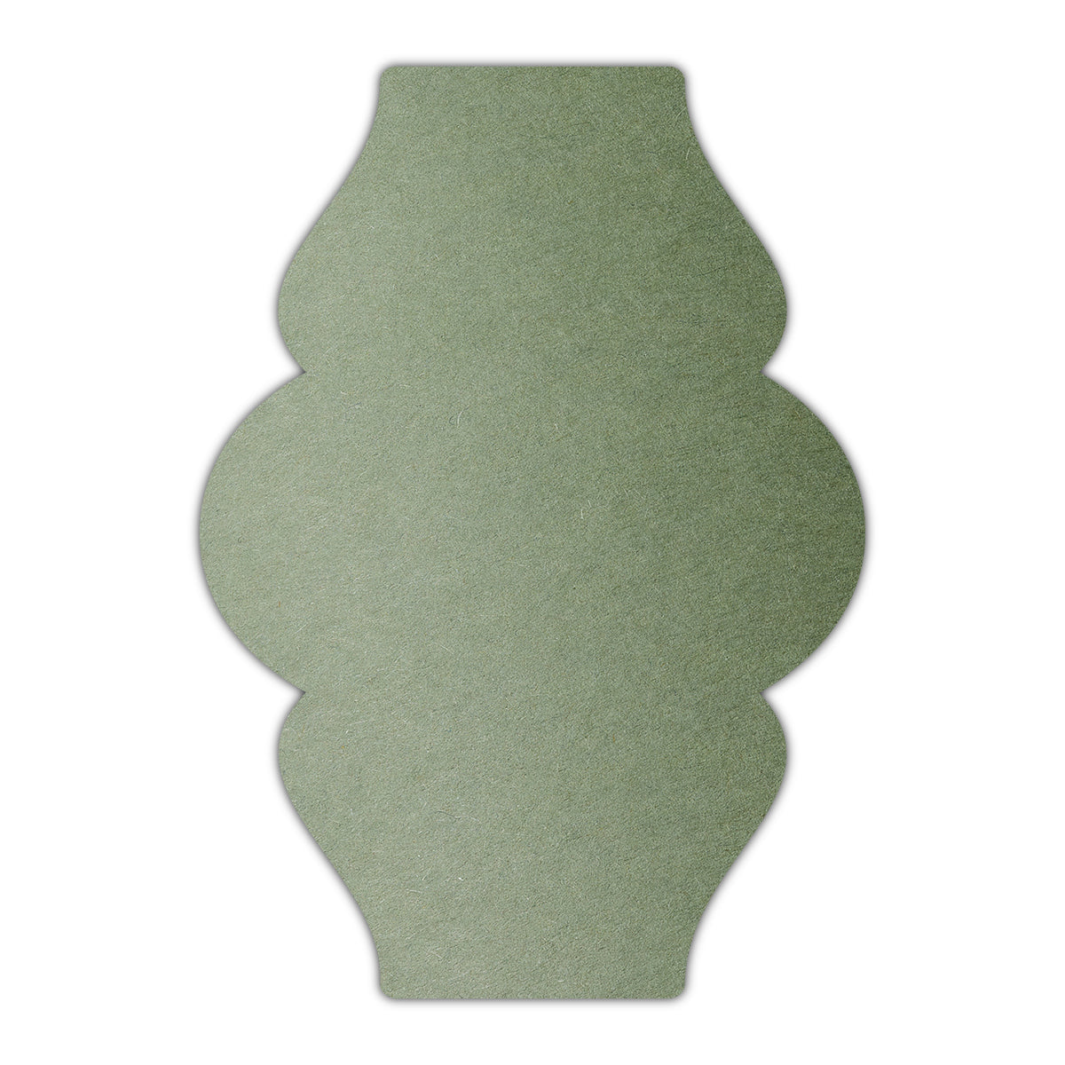 CMYK Print on Mid Green Cardstock | Shape P6 | 3" x 5"
