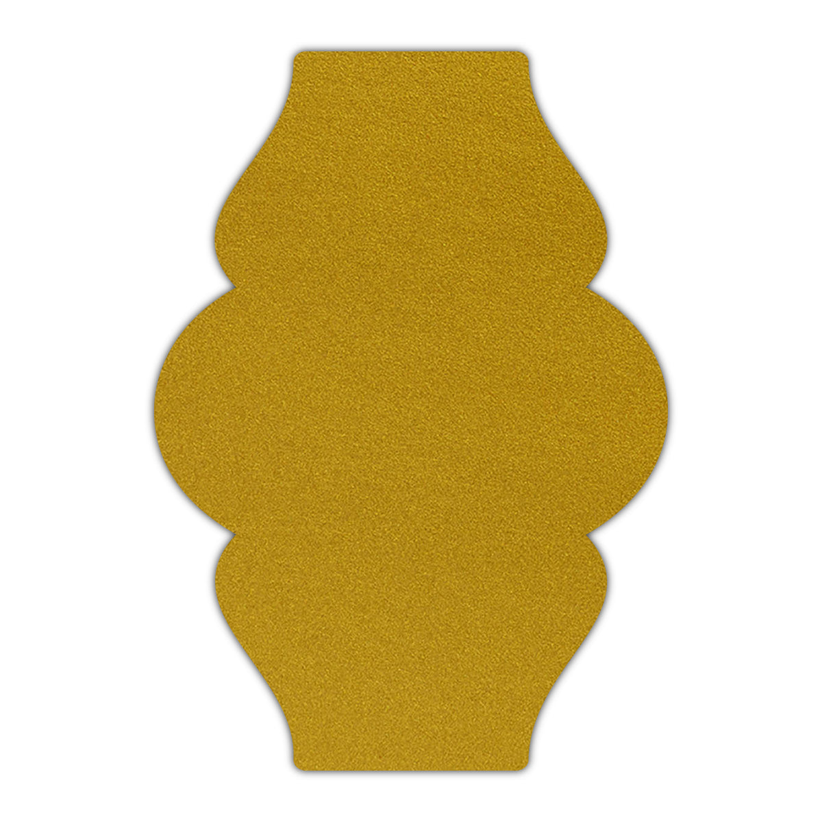 CMYK Print on Shimmer Super Gold Cardstock | Shape P6 | 2" x 3"