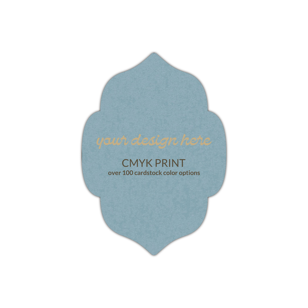 Shape P7 Diecut Card | CMYK Print | 3" x 4"