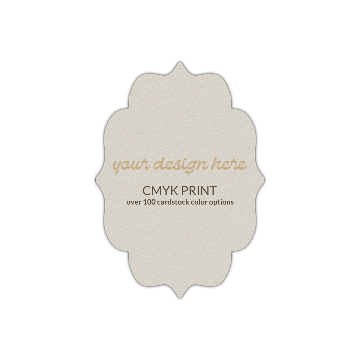 Shape P70 Diecut Card | CMYK Print | 3" x 4"