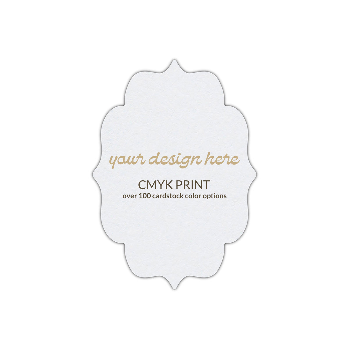 Shape P70 Diecut Card | CMYK Print | 3" x 5"