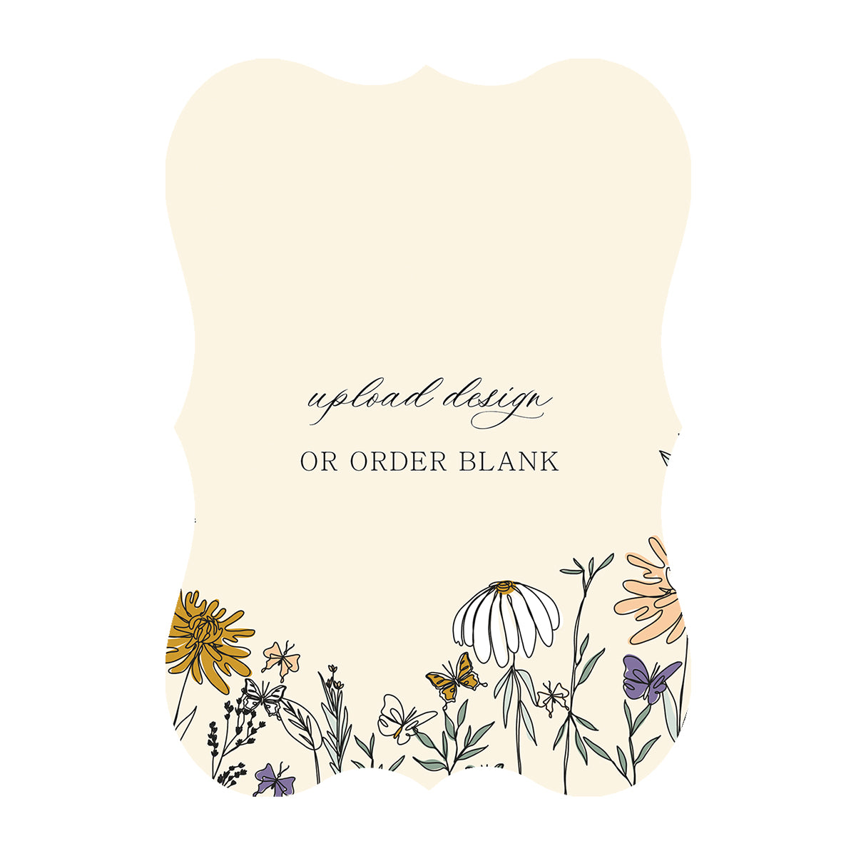 Custom Wedding Prints on Diecut Shaped Cardstock | Shape P70