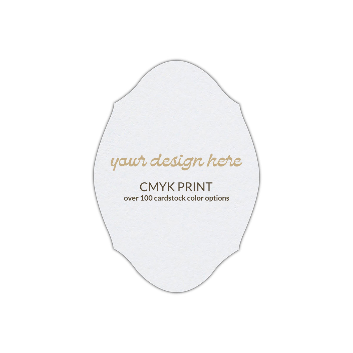 Shape P71 Diecut Card | CMYK Print | 3" x 4"
