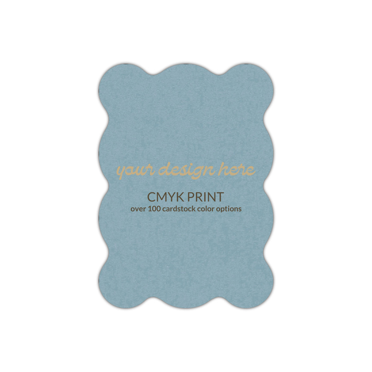 Shape P72 Diecut Card | CMYK Print | 3" x 4"