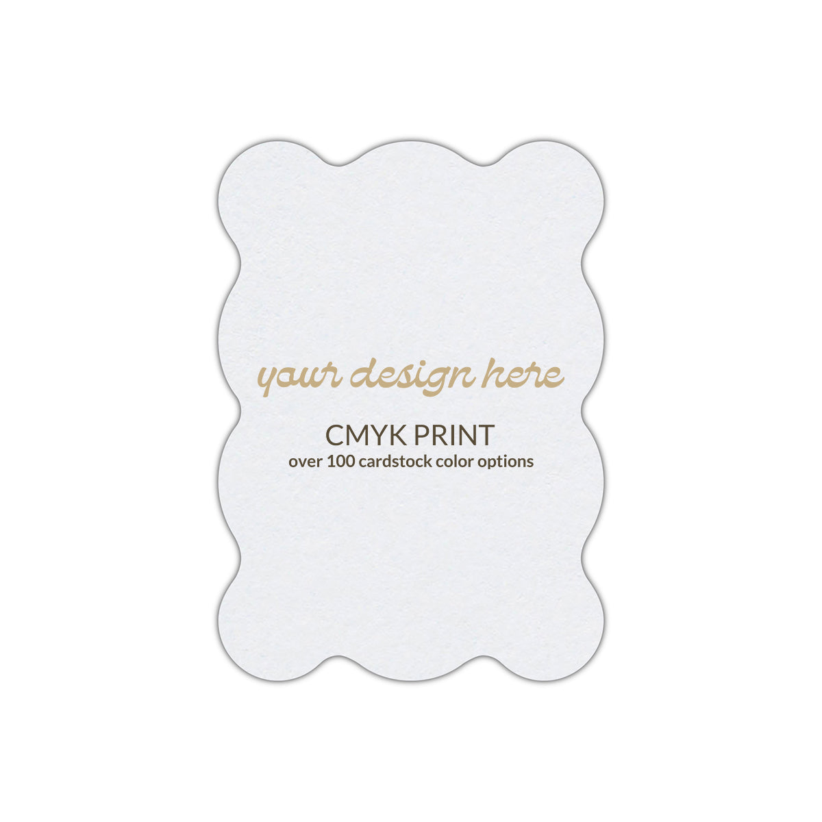 Shape P72 Diecut Card | CMYK Print | 8.5" x 11"