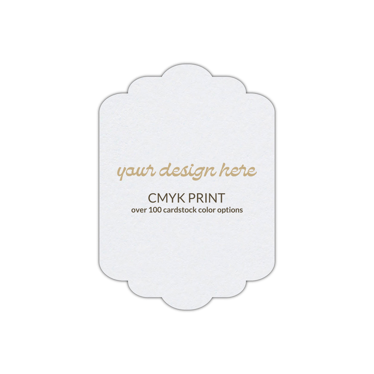Shape P74 Diecut Card | CMYK Print | 2" x 3"