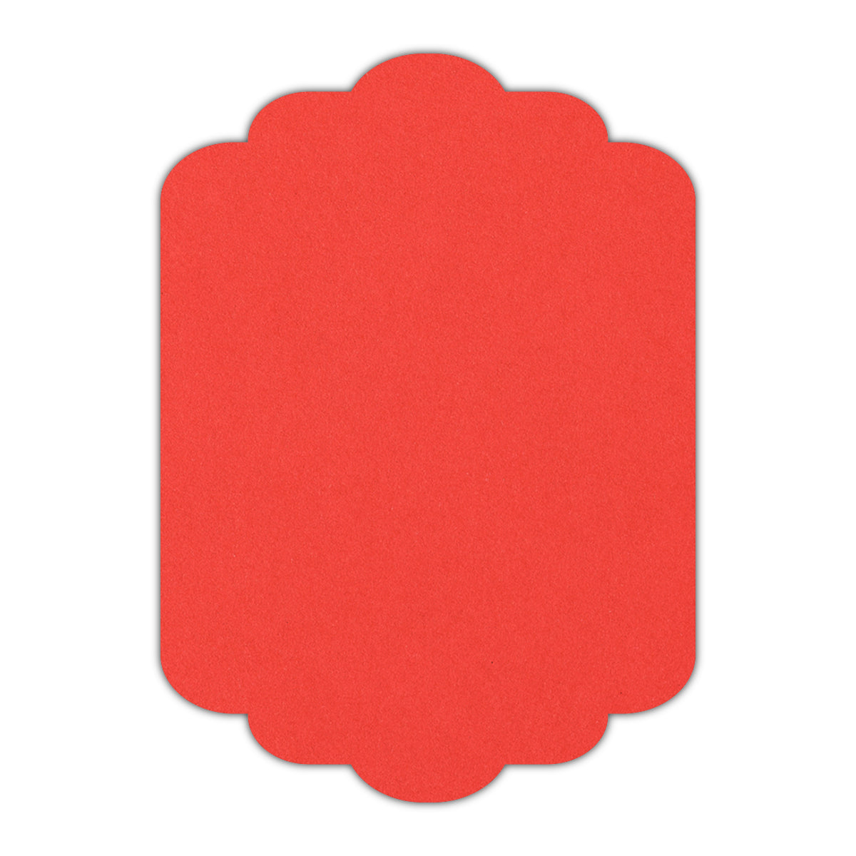 CMYK Print on Bright Red Cardstock | Shape P74 | 11" x 17"