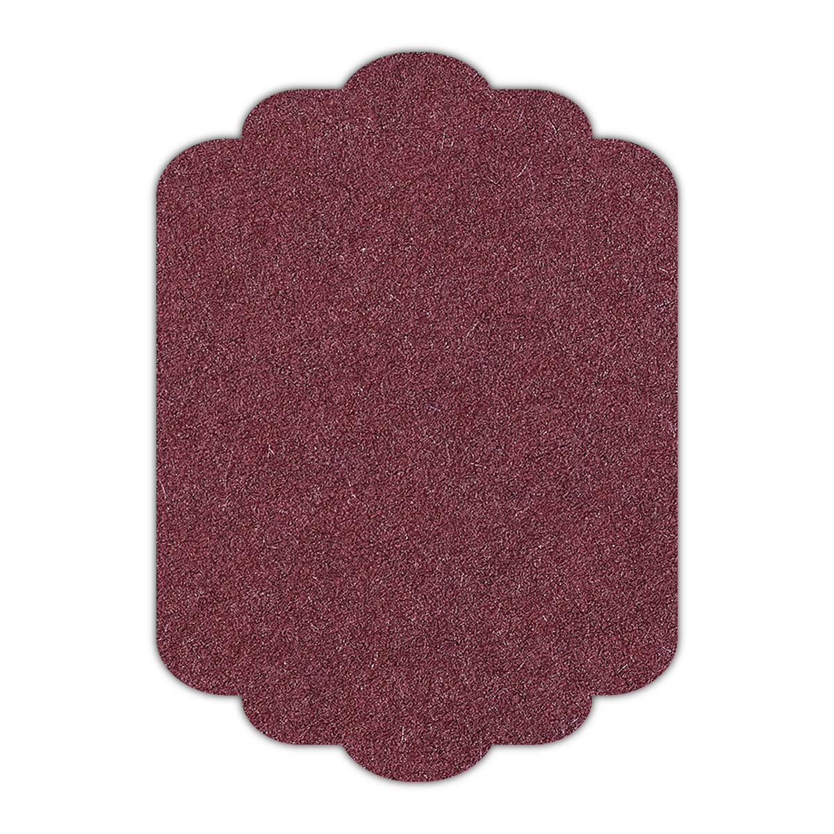 CMYK Print on Claret Cardstock | Shape P74 | 2" x 3"