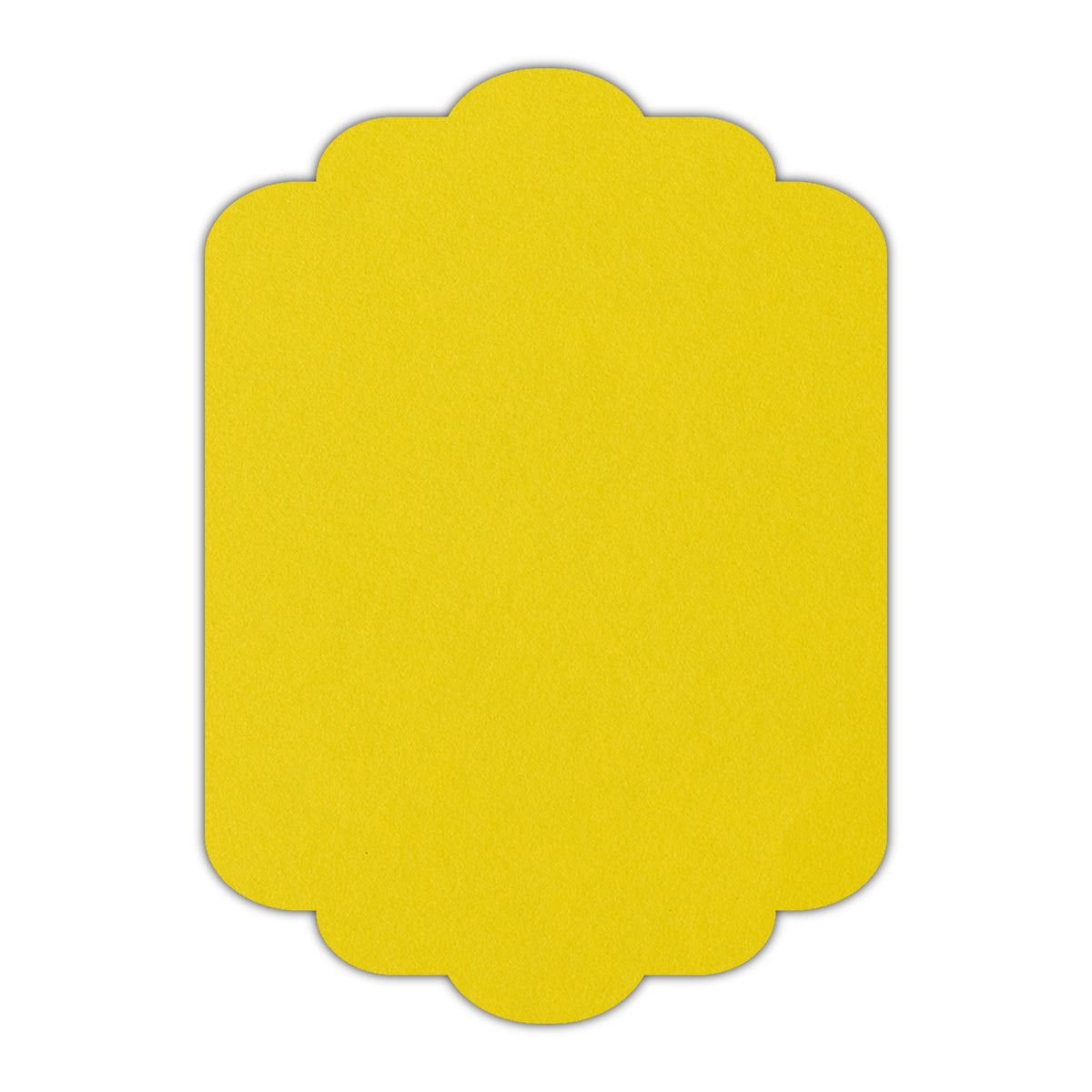 CMYK Print on Factory Yellow Cardstock | Shape P74 | 3" x 4"