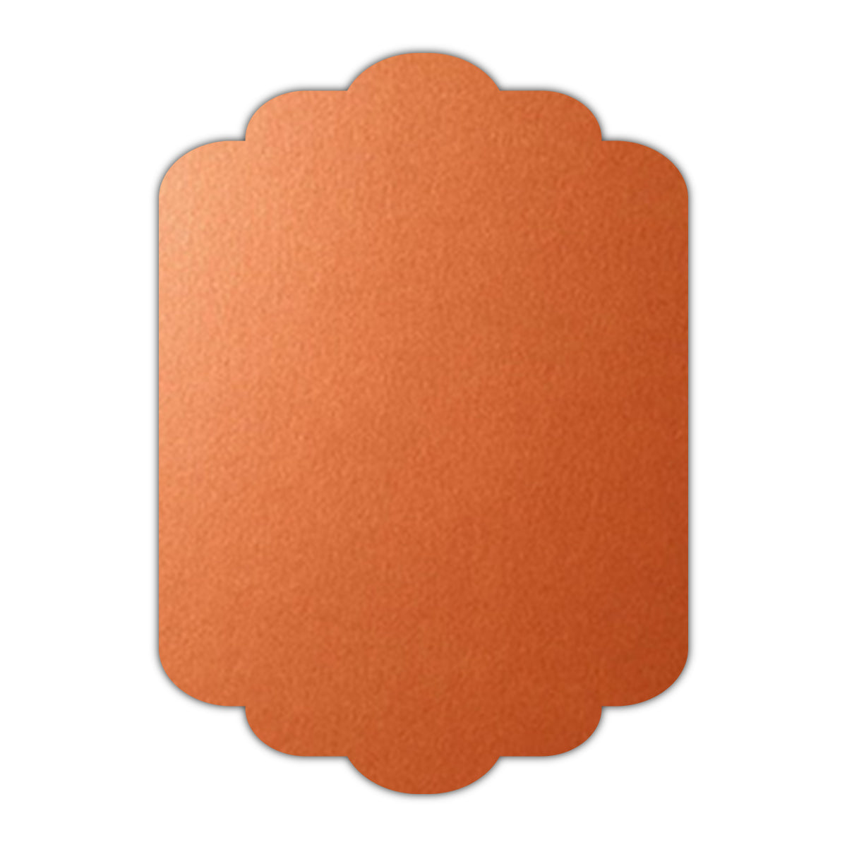 CMYK Print on Shimmer Flame Cardstock | Shape P74 | 2.5" x 3.5"