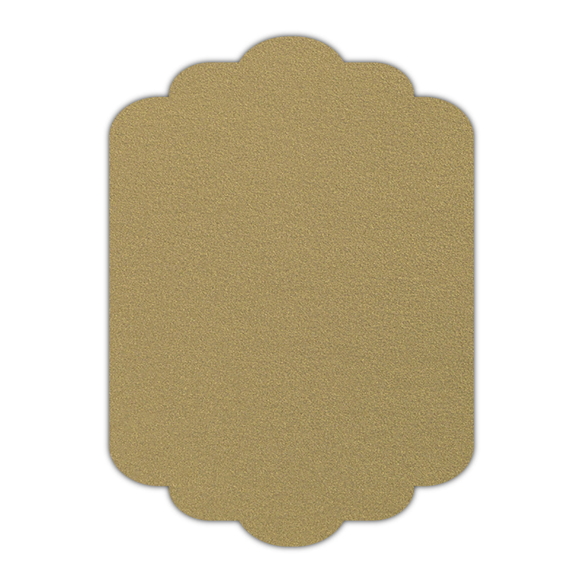 CMYK Print on Shimmer Gold Leaf Cardstock | Shape P74 | 2" x 3.5"