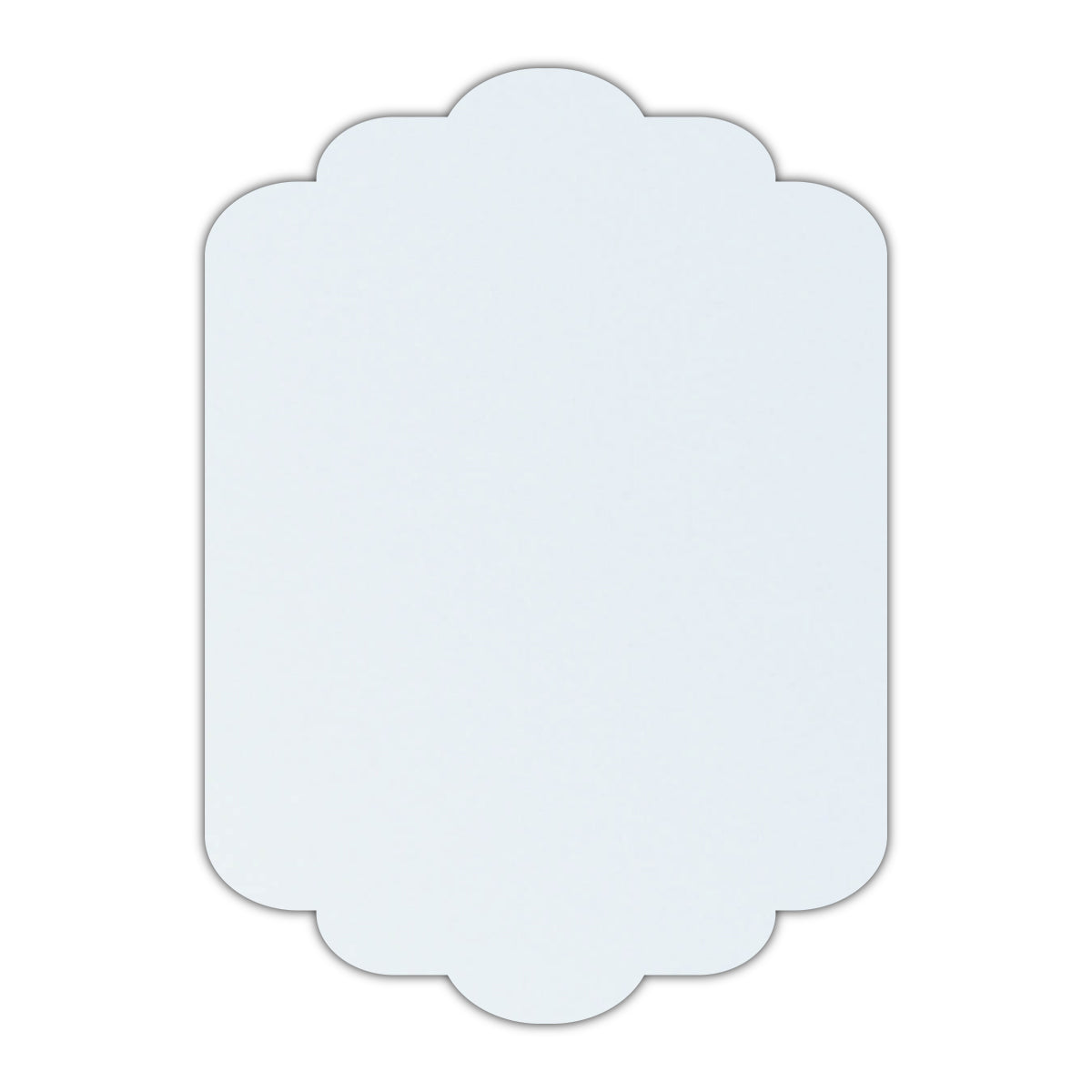 CMYK Print on Shimmer Ice Silver Cardstock | Shape P74 | 6" x 9"