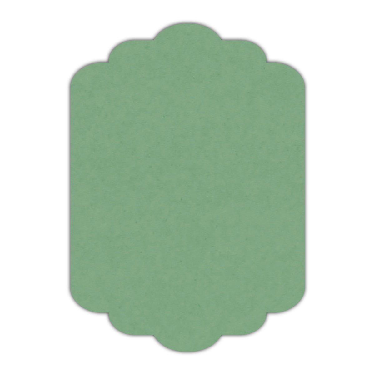 CMYK Print on Matcha Tea Cardstock | Shape P74 | 2" x 3.5"