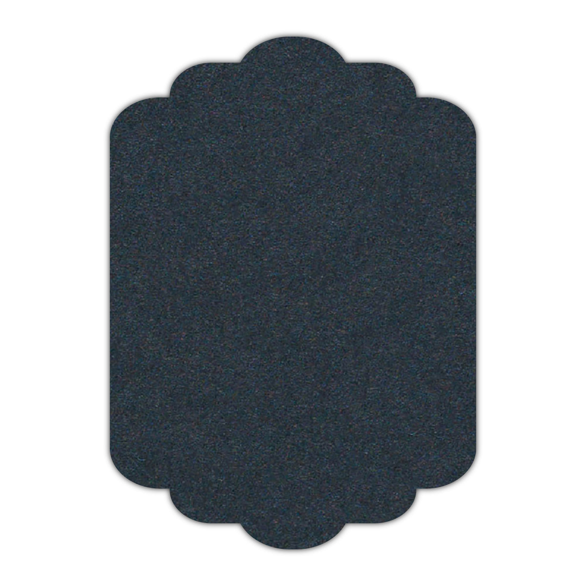 CMYK Print on Navy Blue Cardstock | Shape P74 | 2" x 3.5"