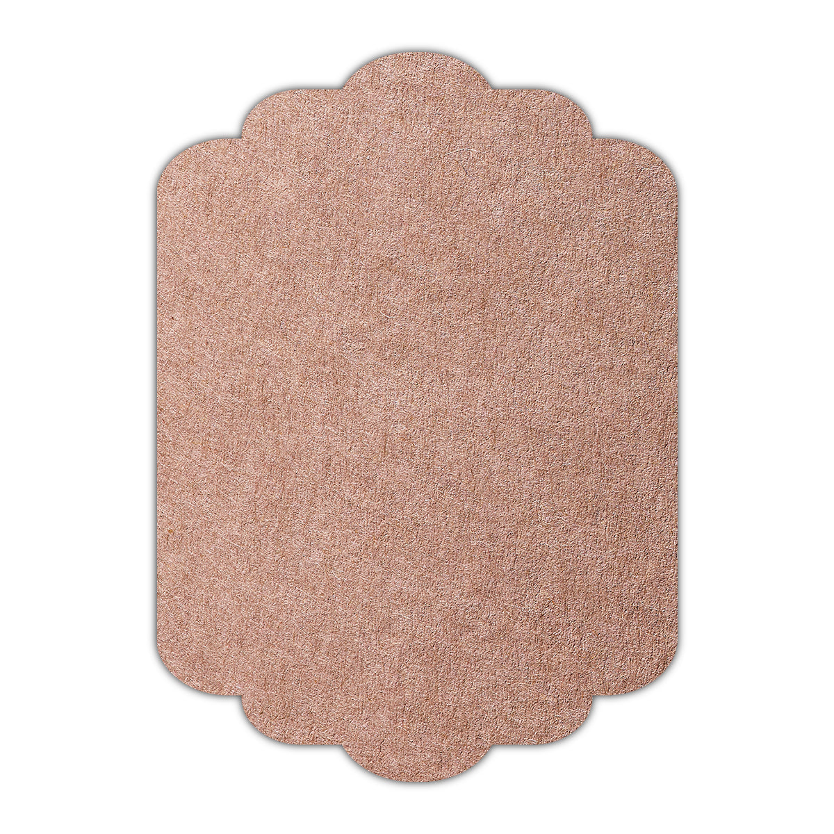 CMYK Print on Nubuck Brown Cardstock | Shape P74 | 3" x 5"