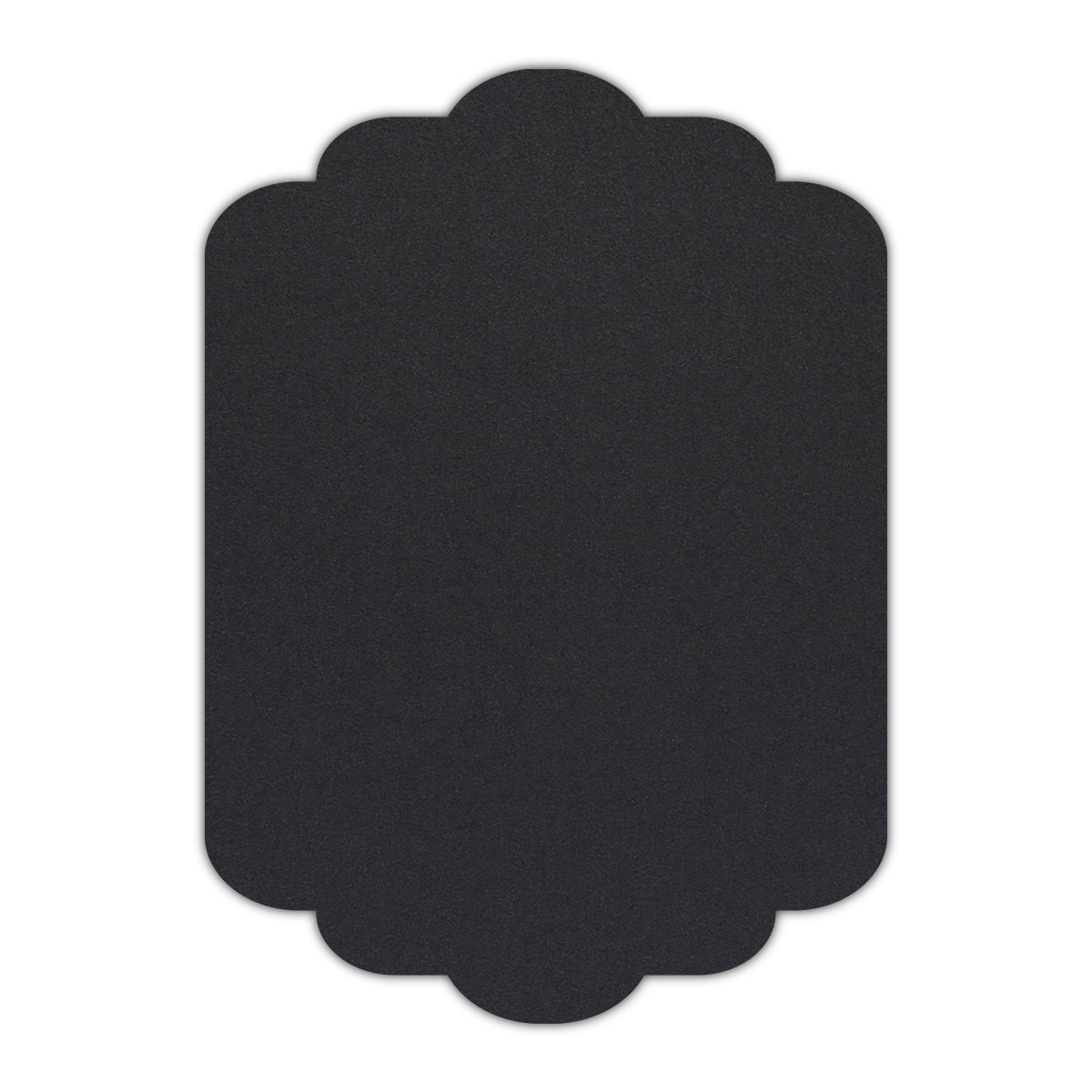 CMYK Print on Shimmer Onyx Cardstock | Shape P74 | 2" x 3.5"