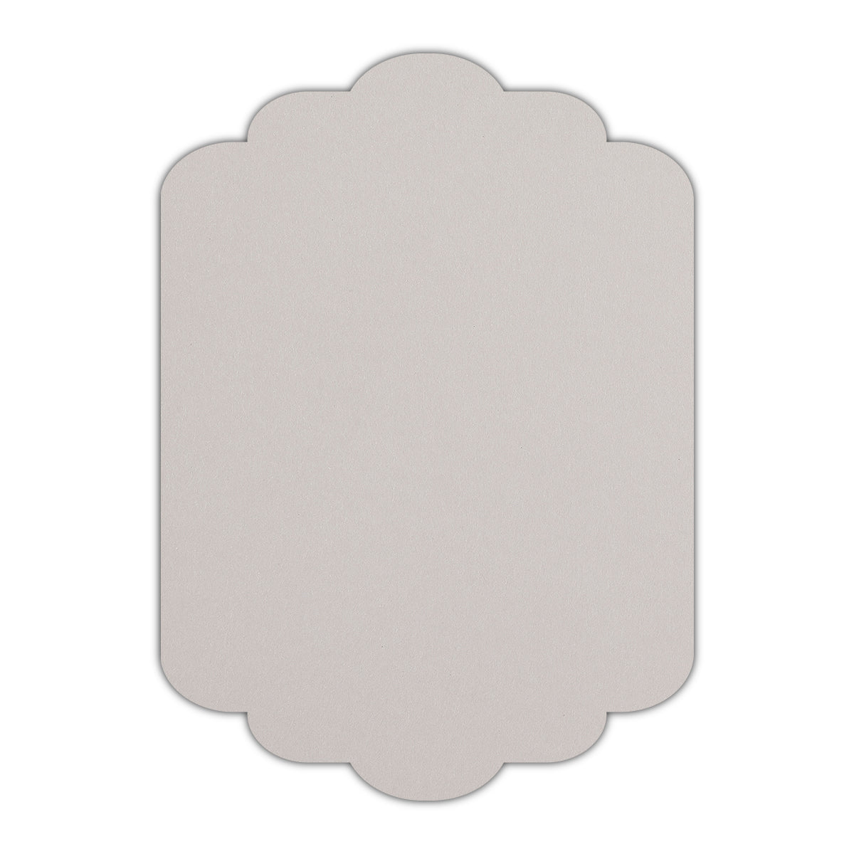 CMYK Print on Pale Grey Cardstock | Shape P74 | 2" x 3"