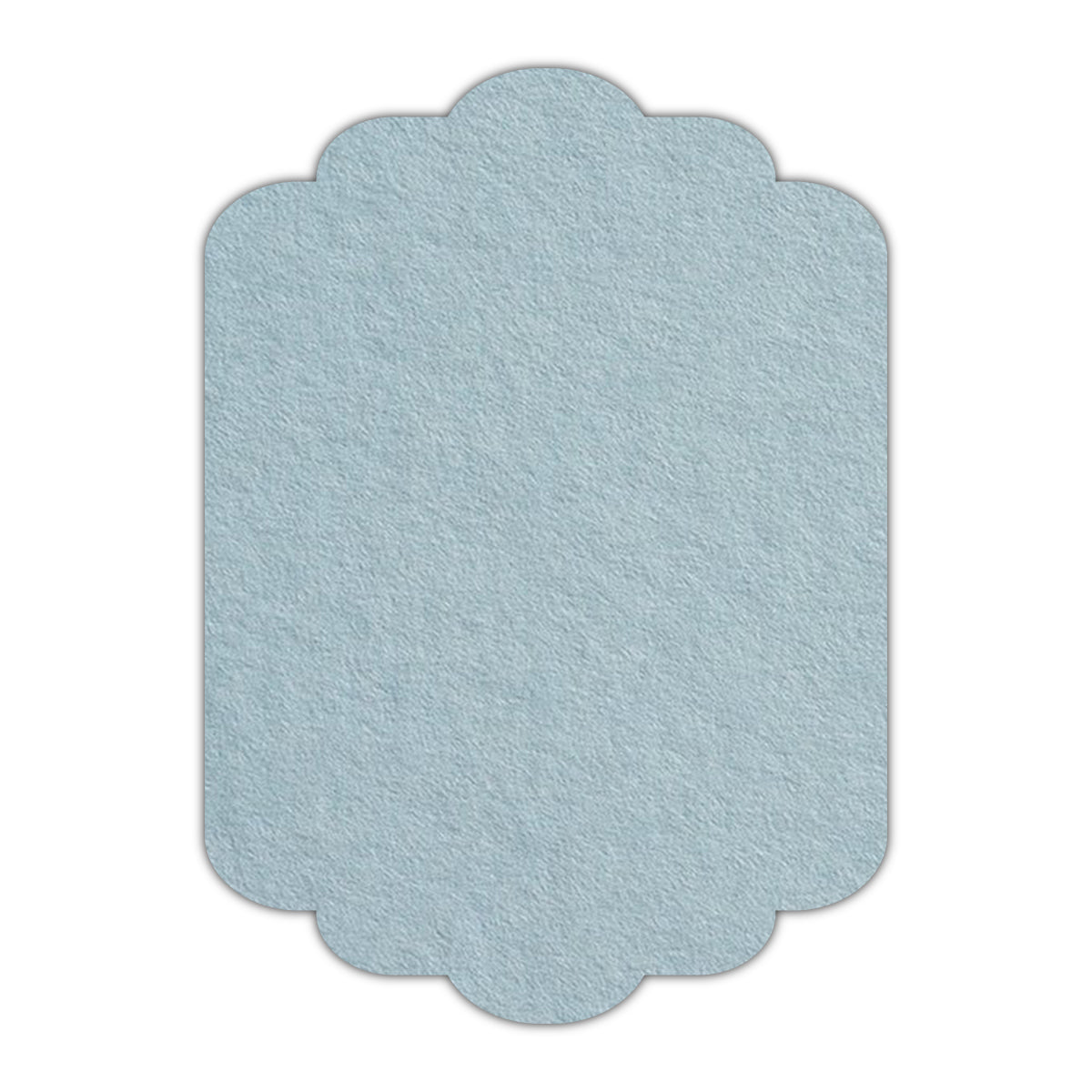 CMYK Print on Placid Blue Cardstock | Shape P74 | 5" x 8"