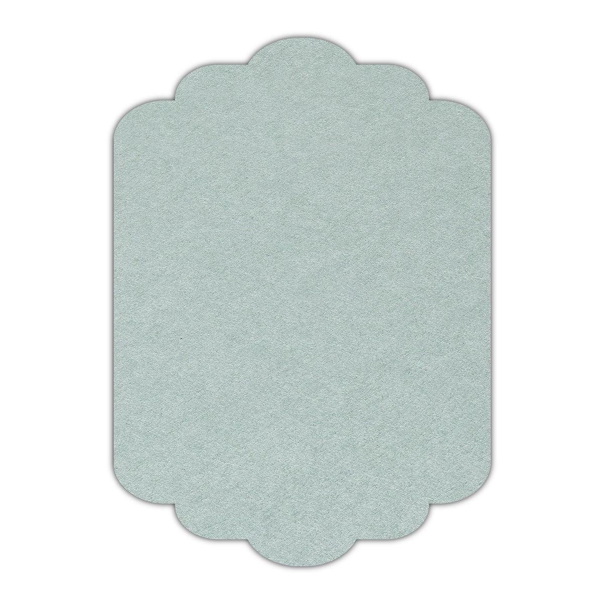 CMYK Print on Powder Green Cardstock | Shape P74 | 3" x 5"