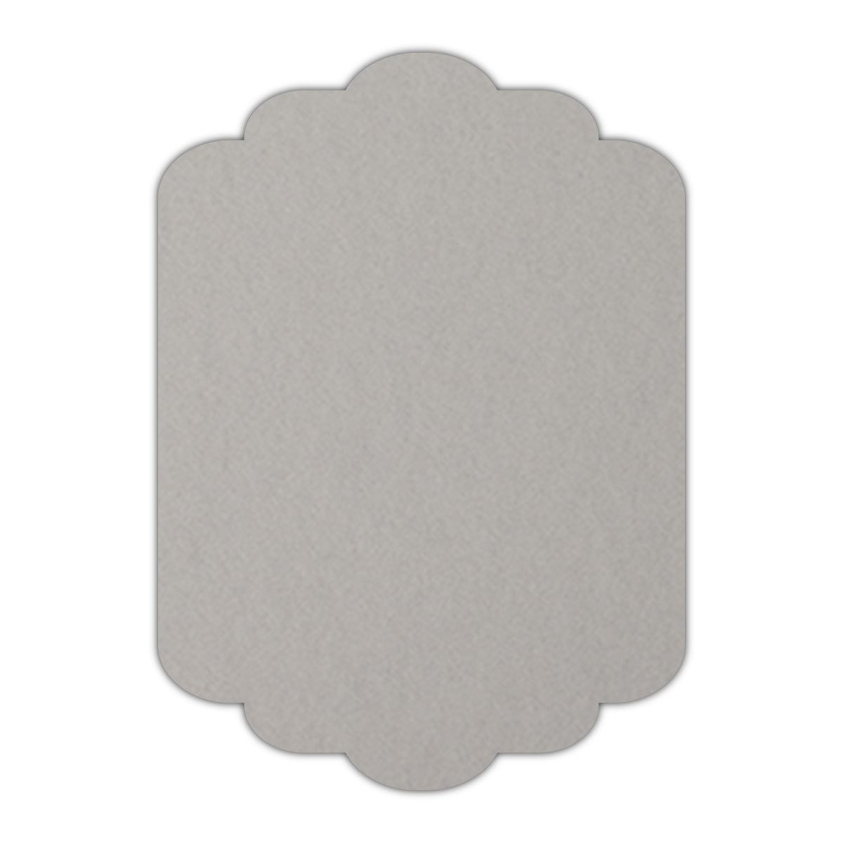 CMYK Print on Real Grey Cardstock | Shape P74 | 3" x 5"