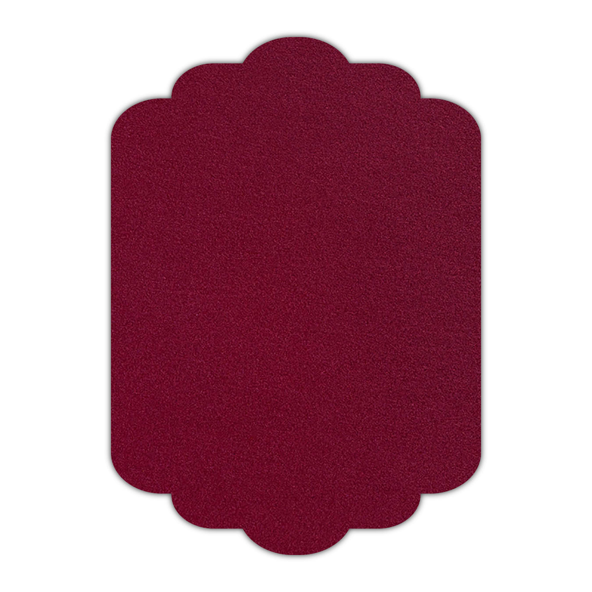 CMYK Print on Shimmer Red Lacquer Cardstock | Shape P74 | 3" x 5"