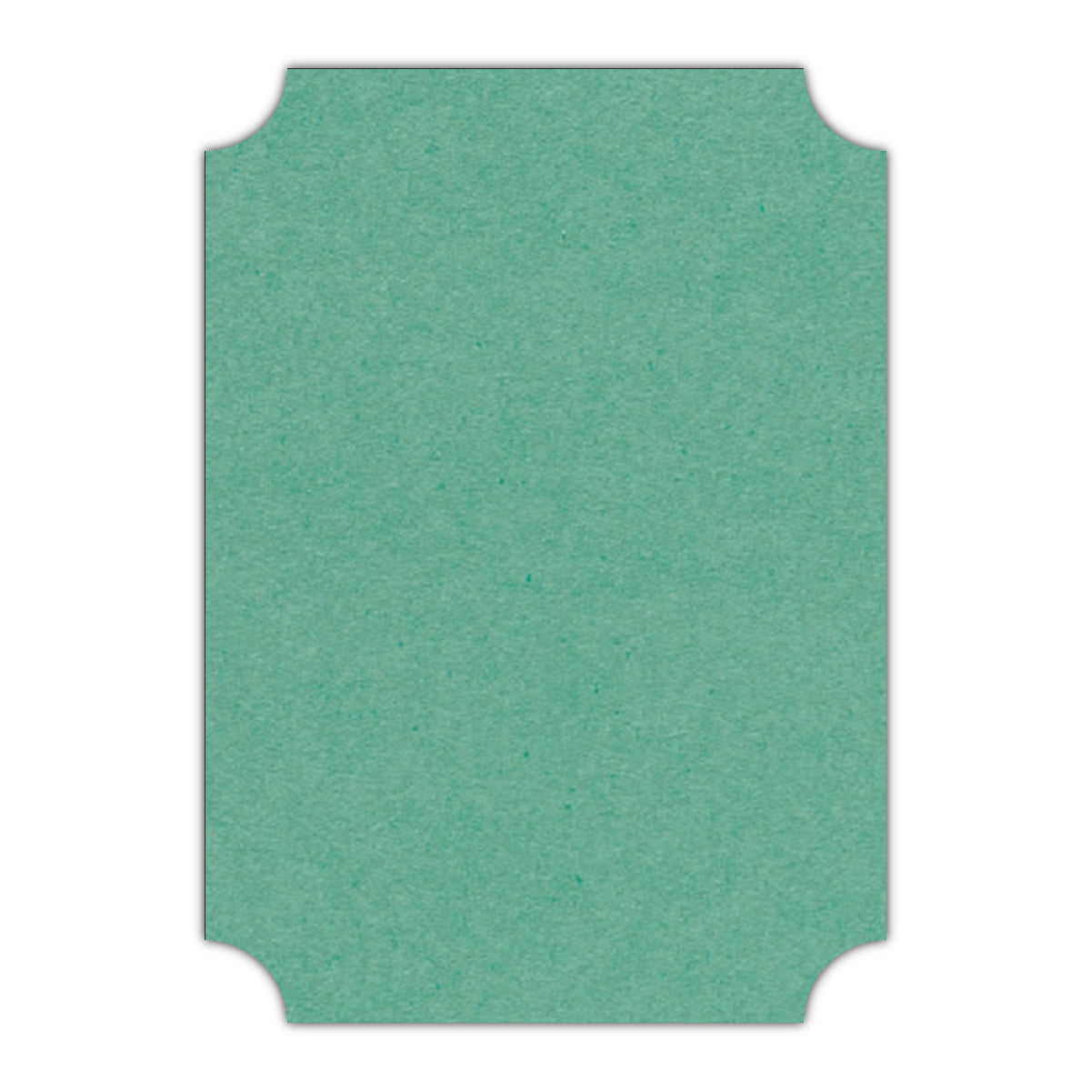 CMYK Print on Caribbean Blue Cardstock | Shape P78 | 2" x 3.5"