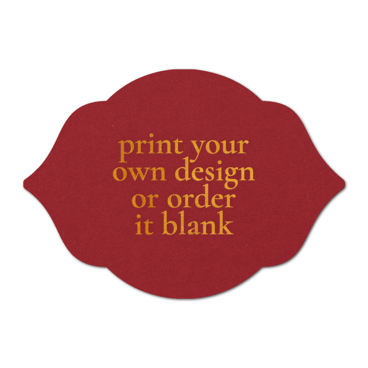Custom Wedding Prints on Diecut Shaped Cardstock | Shape P7
