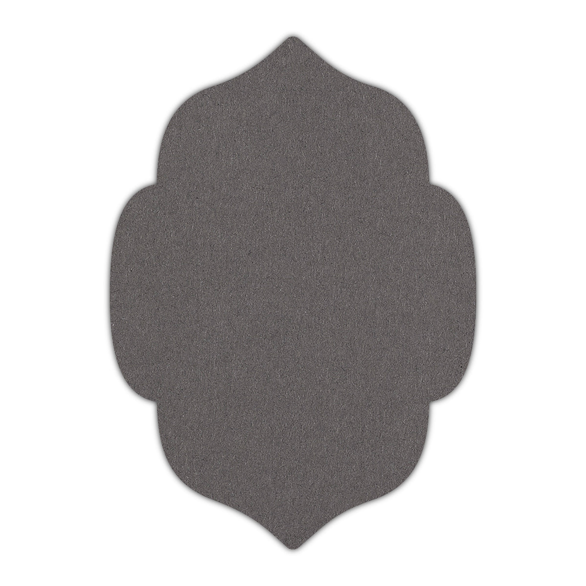 CMYK Print on Dark Grey Cardstock | Shape P7 | 3" x 5"