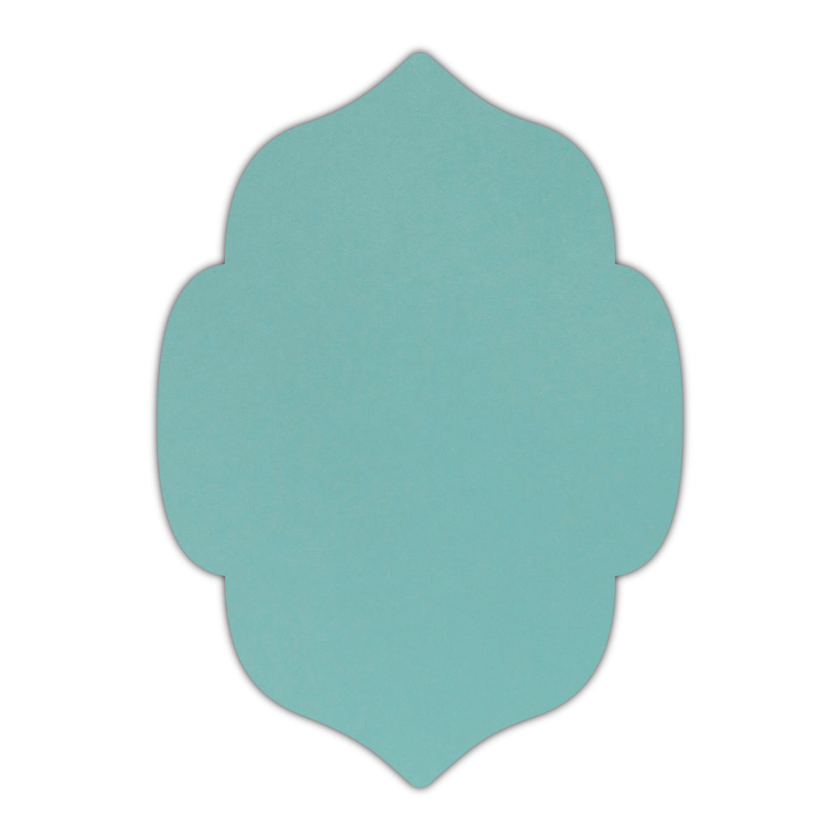 CMYK Print on Shimmer Lagoon Cardstock | Shape P7 | 3.5" x 5"