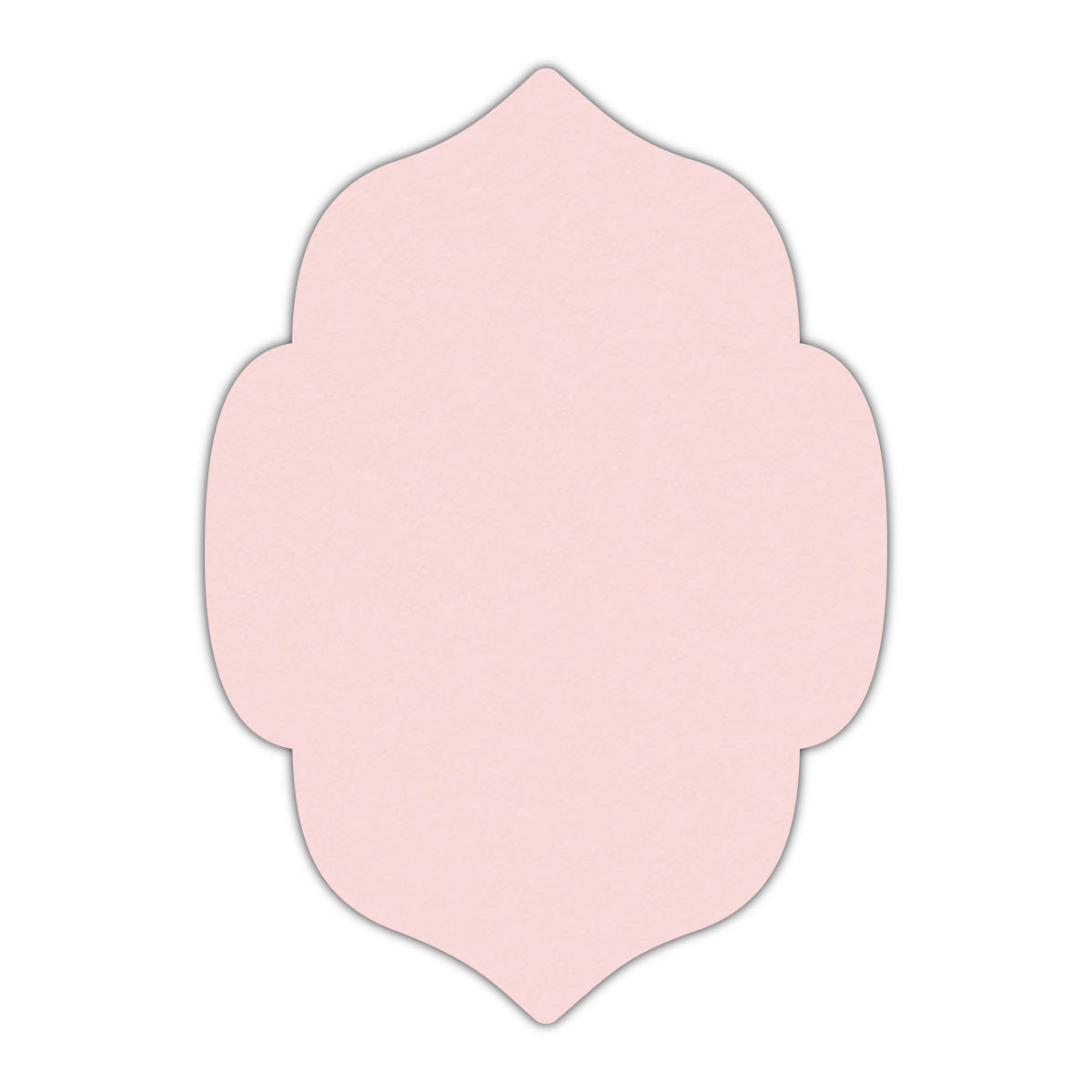 CMYK Print on Pastel Pink Cardstock | Shape P7 | 2" x 3.5"