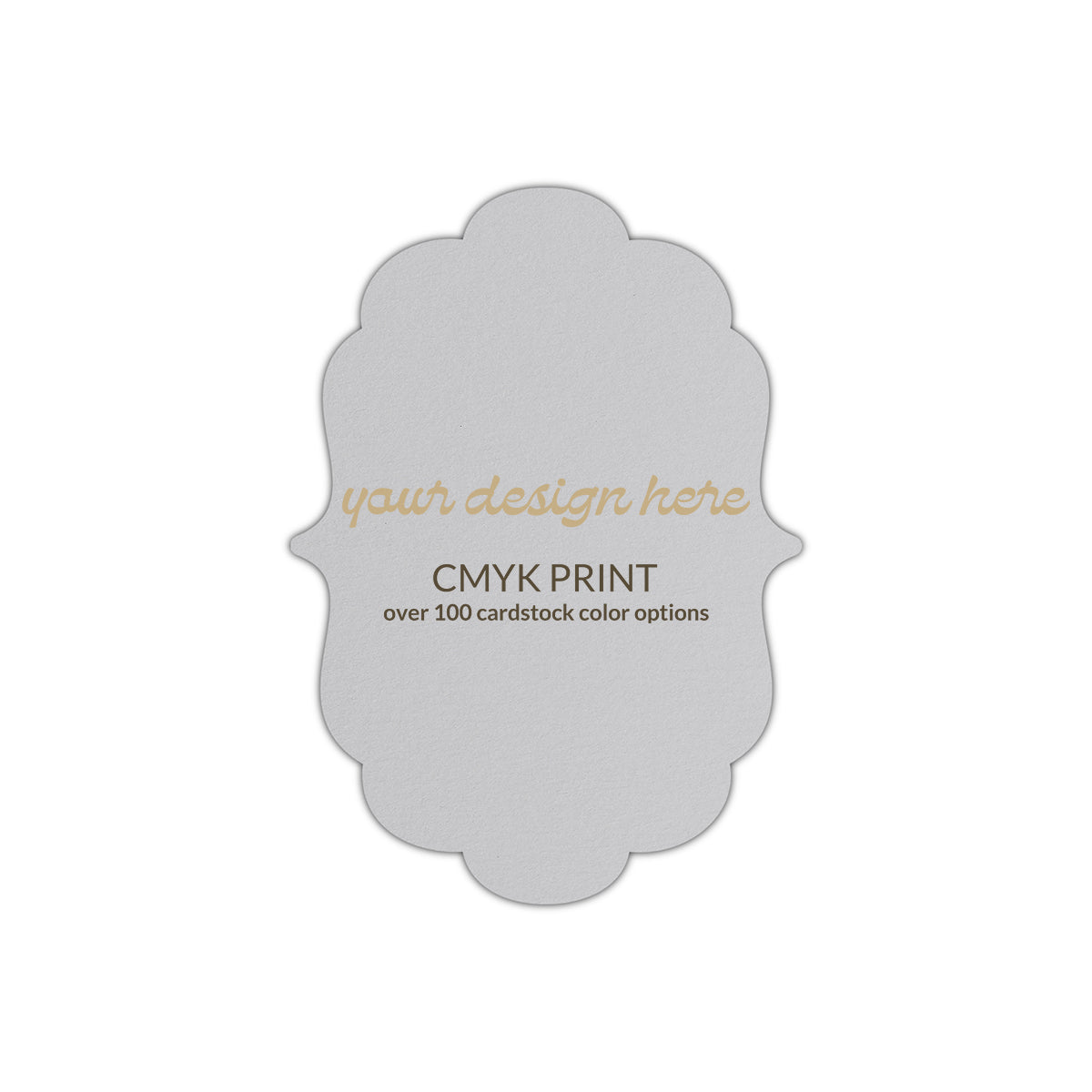 Shape P8 Diecut Card | CMYK Print | 3" x 4"