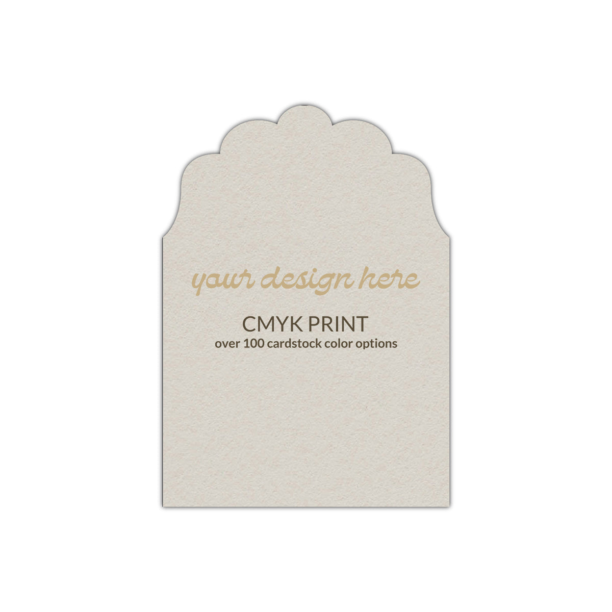 Shape P80 Diecut Card | CMYK Print | 3" x 5"