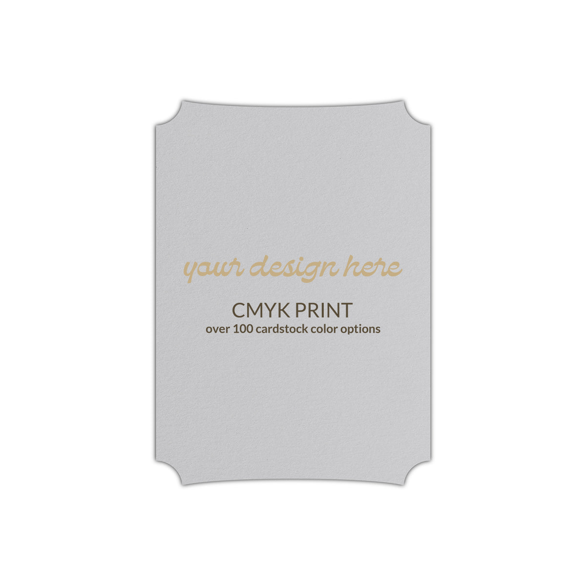 Shape P85 Diecut Card | CMYK Print | 8.5" x 11"