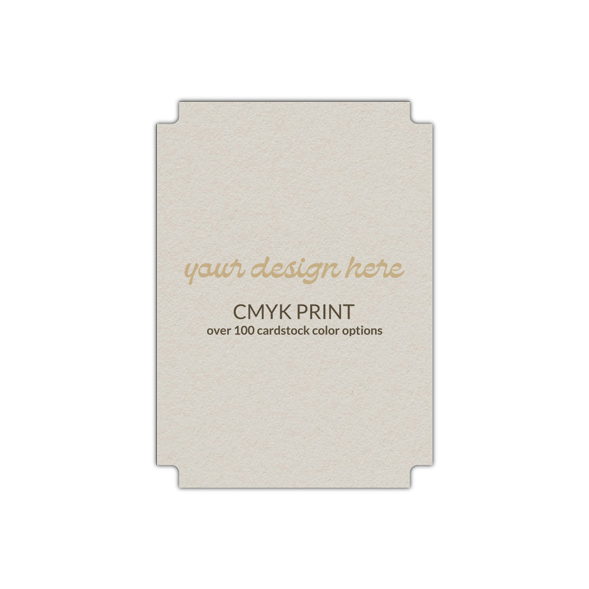 Shape P87 Diecut Card | CMYK Print | 2.5" x 3.5"